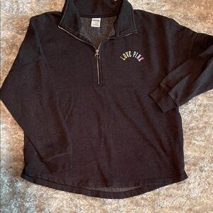 PINK Victoria's Secret Charcoal Gray Fleece Pullover